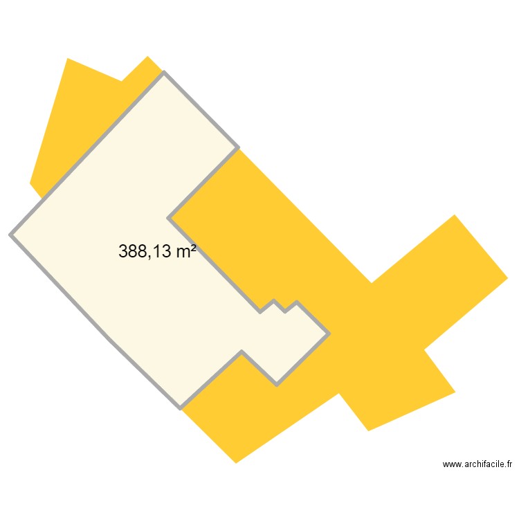 Parcelle maison principale. Plan de 1 pièce et 388 m2