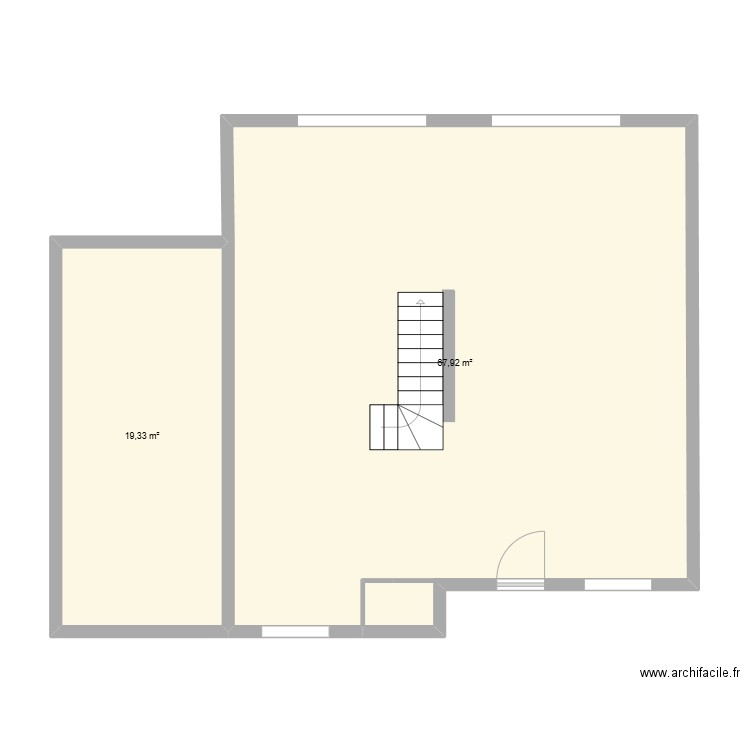 froideval furt. Plan de 2 pièces et 87 m2