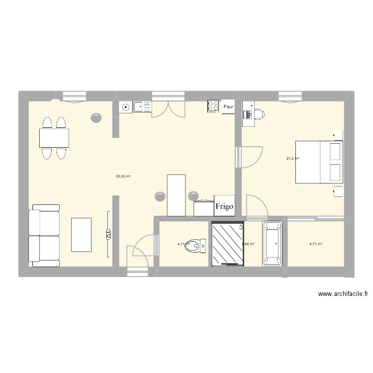 2TNE DAUTOVIC EMIN. Plan de 5 pièces et 89 m2