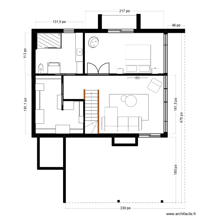 Marlene etage 1.2 LS. Plan de 5  et 66 m²