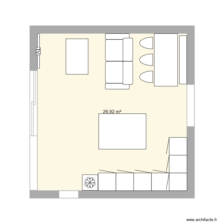 Plan Salon N&deg;1. Plan de 0 pièce et 0 m2