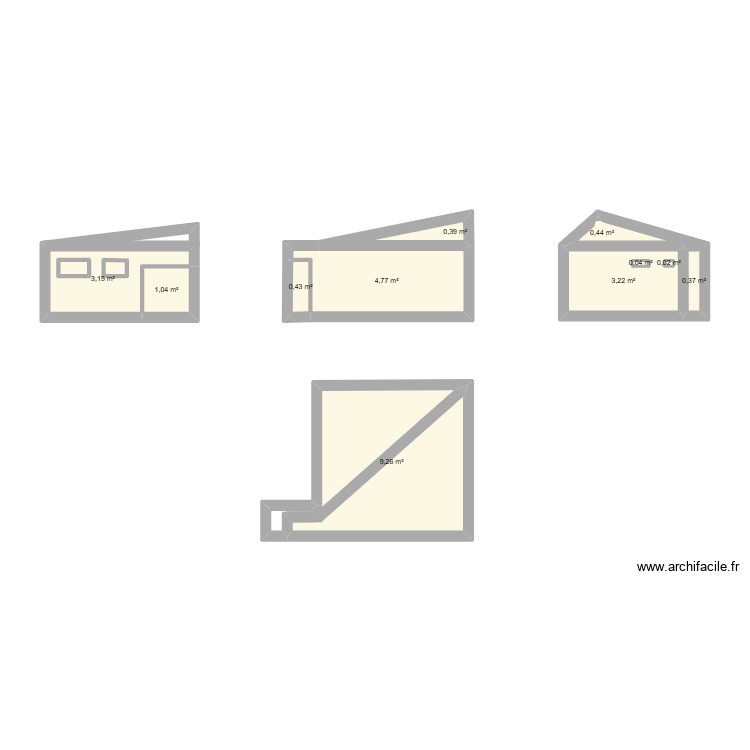 Chalet 3. Plan de 0 pièce et 0 m2