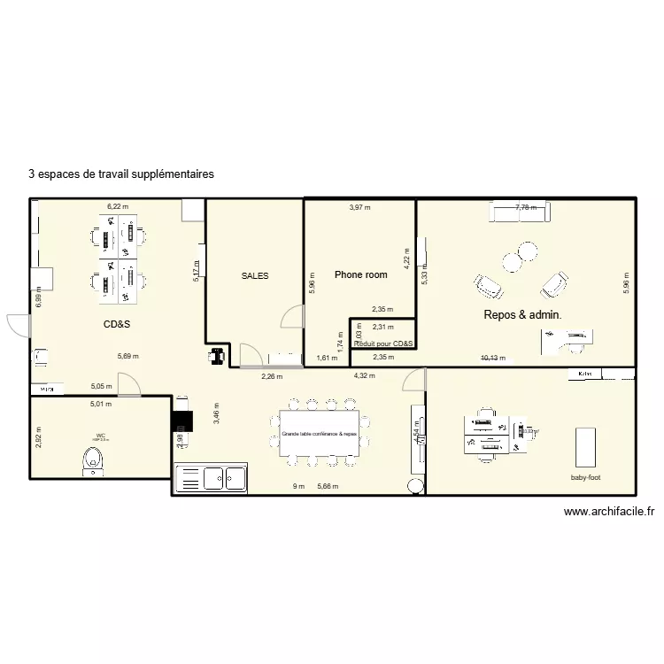 Aménagement des bureaux LS-2. Plan de Aménagement des bureaux LS-2. Plan de