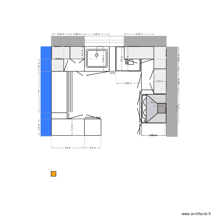cuisine. Plan de 0 pièce et 0 m2