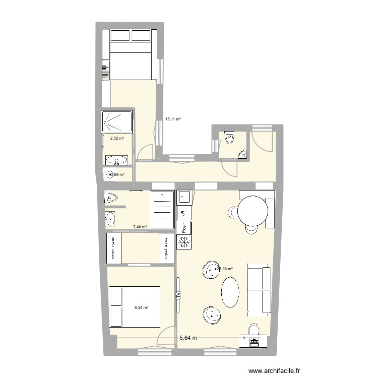 Dufour modif 6. Plan de 0 pièce et 0 m2