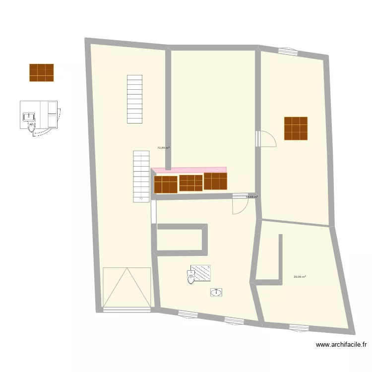atti cote 2020 ETAGE c&ocirc;t&eacute; ok juillet. Plan de 
