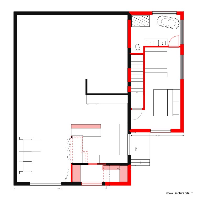 gabrielle 5 étage2. Plan de 3 pièces et 136 m2