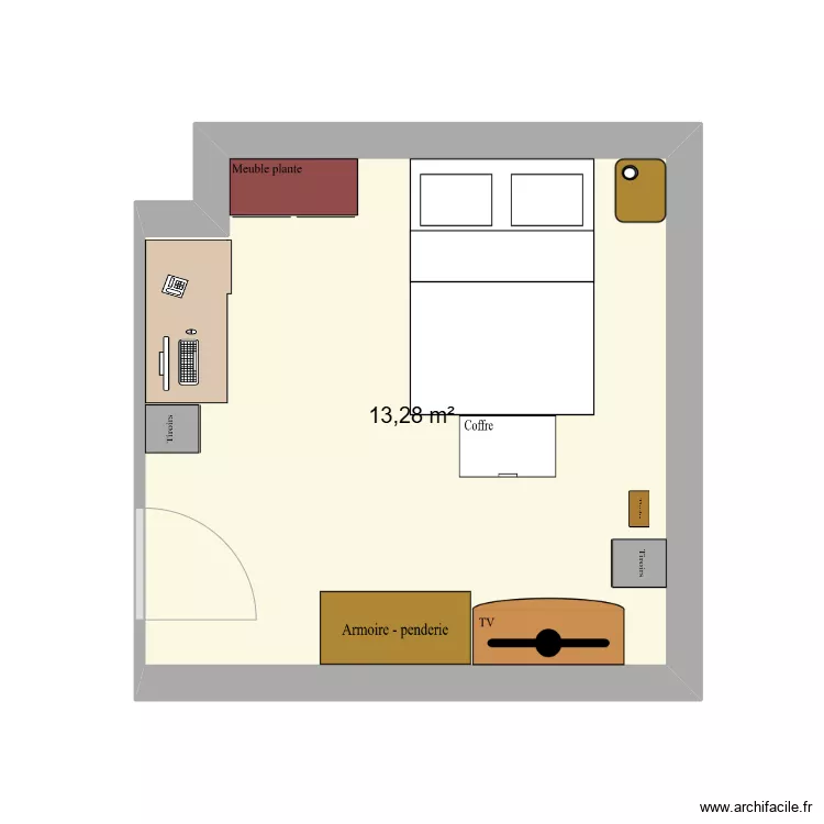 Chambre Vf. Plan de 