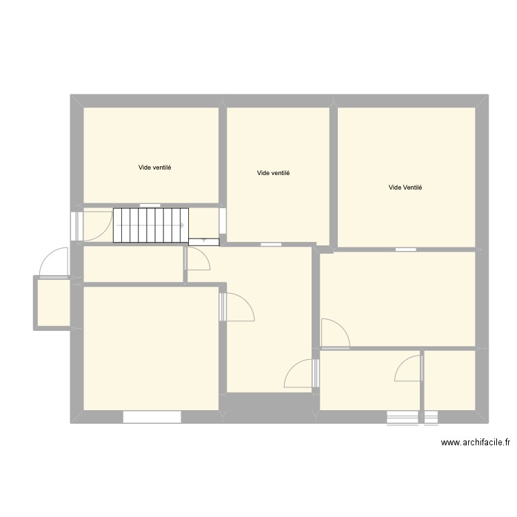 Cave électricité étage Tri. Plan de 9 pièces et 92 m2