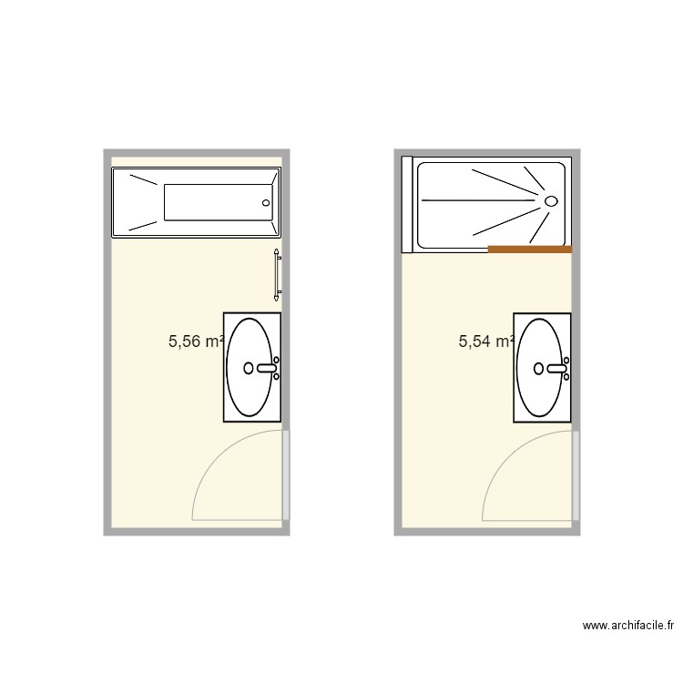 Le Gall. Plan de 2 pièces et 11 m2