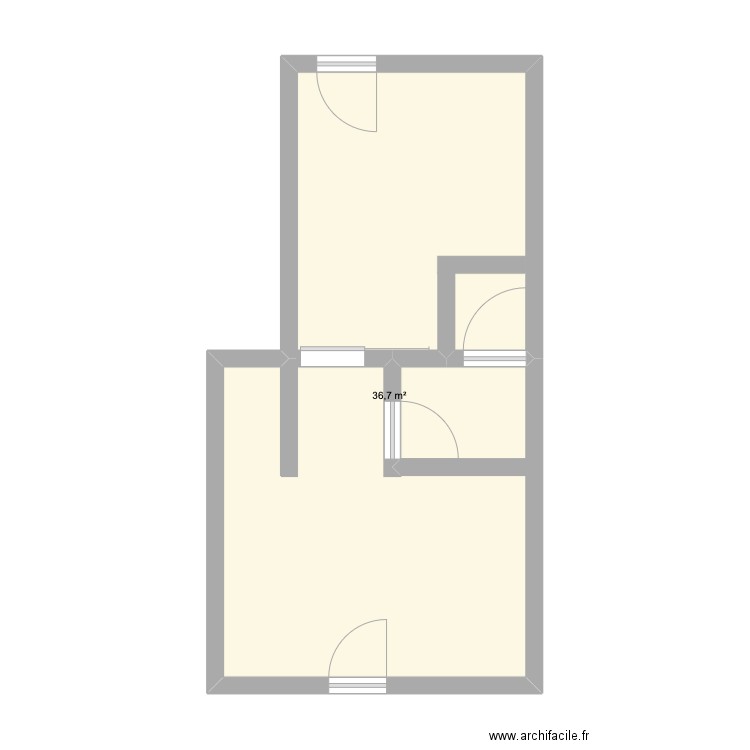 Snack saint avold. Plan de 1 pièce et 37 m2