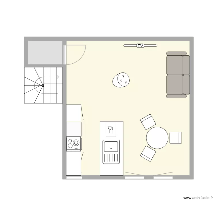 Markelbach Duplex 2-3. Plan de 2 Pièces et 30 m² Markelbach Duplex 2-3. Plan de 2 Pièces et 30 m²