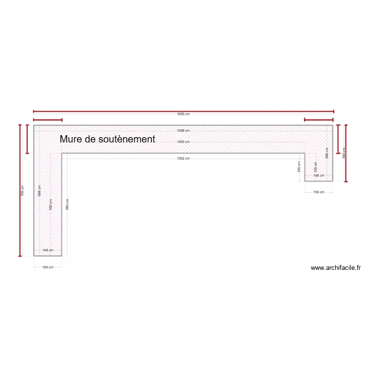 mur de sout&egrave;nement 2. Plan de 