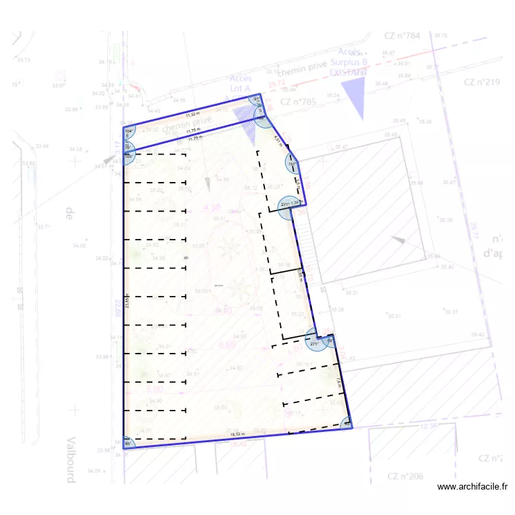 Valbourdin Parkings. Plan de 14 et 481 m² Valbourdin Parkings. Plan de 14 et 481 m²
