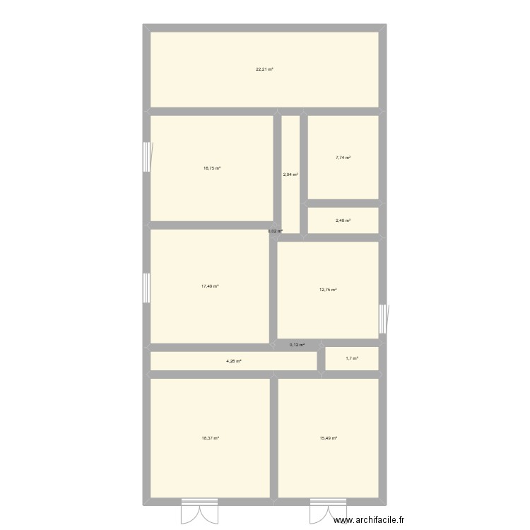 MAISON R+1 BEAULIEU CHATEAU. Plan de 13 pièces et 122 m2
