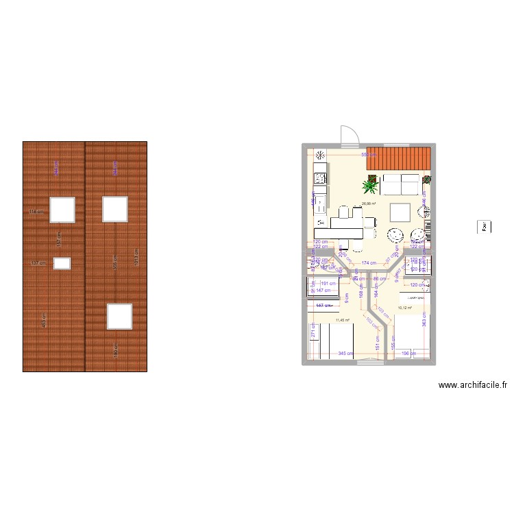 Wittersdorf 1.7. Plan de 4 pièces et 50 m2