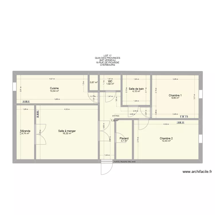 BAT VERSEAU LGT 17. Plan de 
