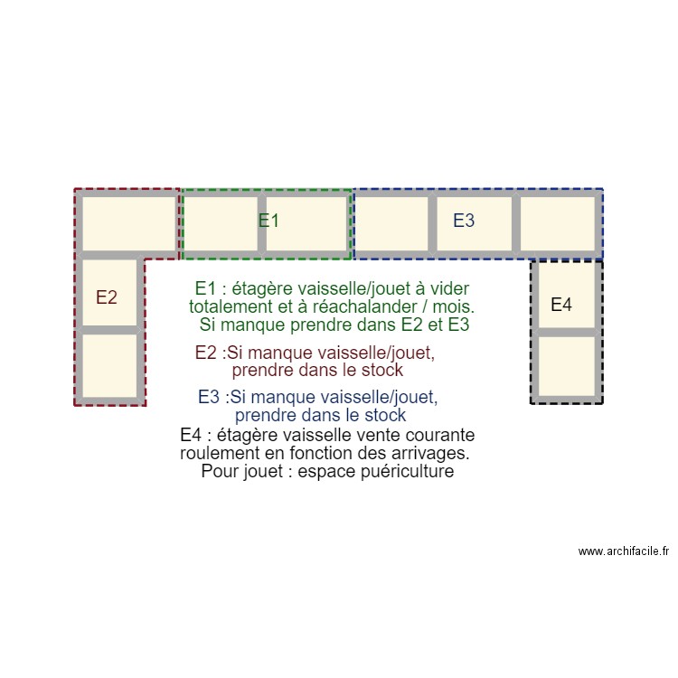 vaiselle. Plan de 10 pièces et 7 m2