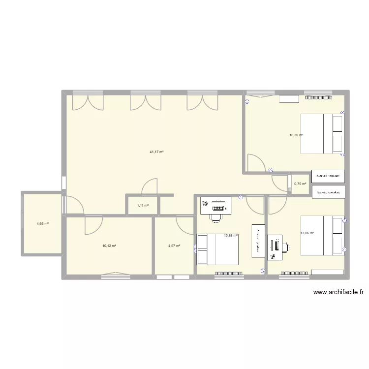 Maison Montargis - Chambres. Plan de 9  et 103 m²