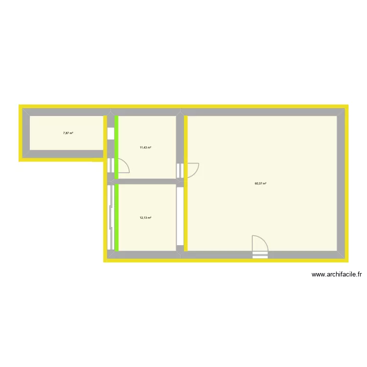 PLAN CHARRIAT / INJ + CUV / TOULON. Plan de 4 pièces et 92 m²