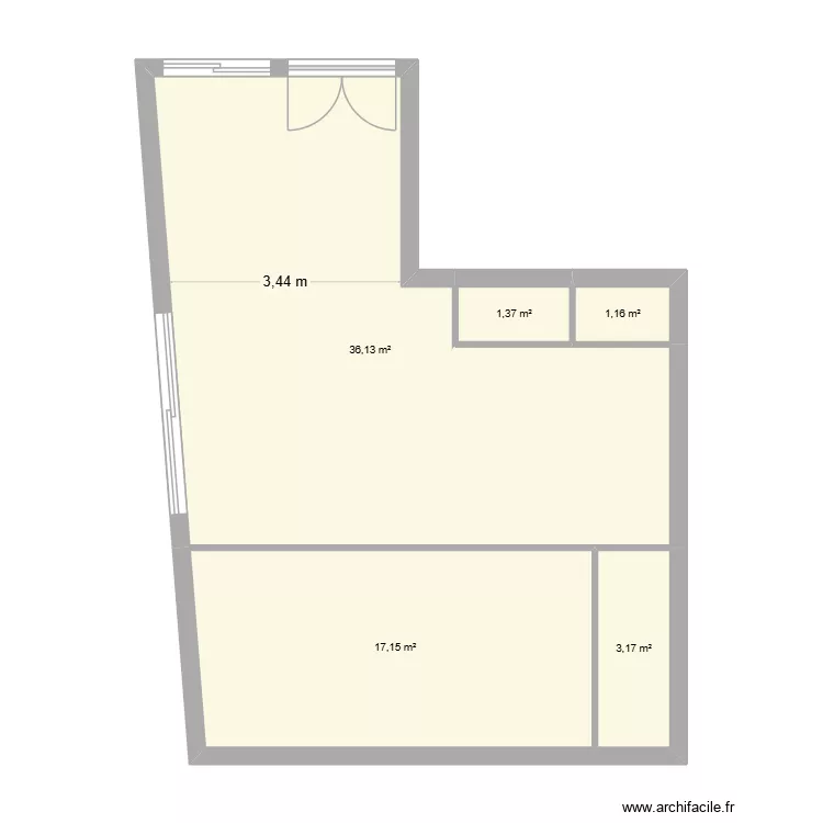 APPART RDC OLIVIER. Plan de 5 et 59 m² APPART RDC OLIVIER. Plan de 5 et 59 m²