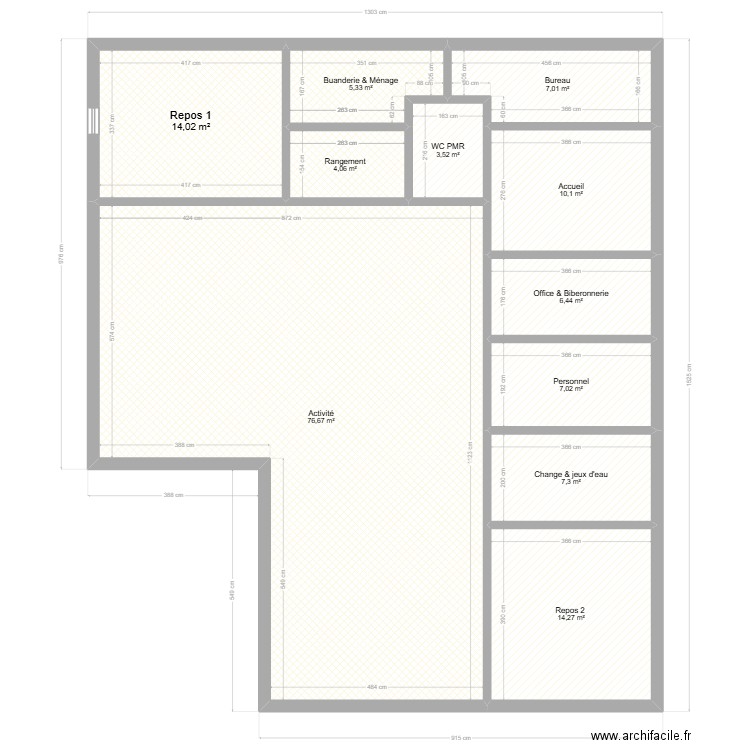 91-Brétigny-Limousin 2 (Moinerie). Plan de 11 pièces et 156 m2