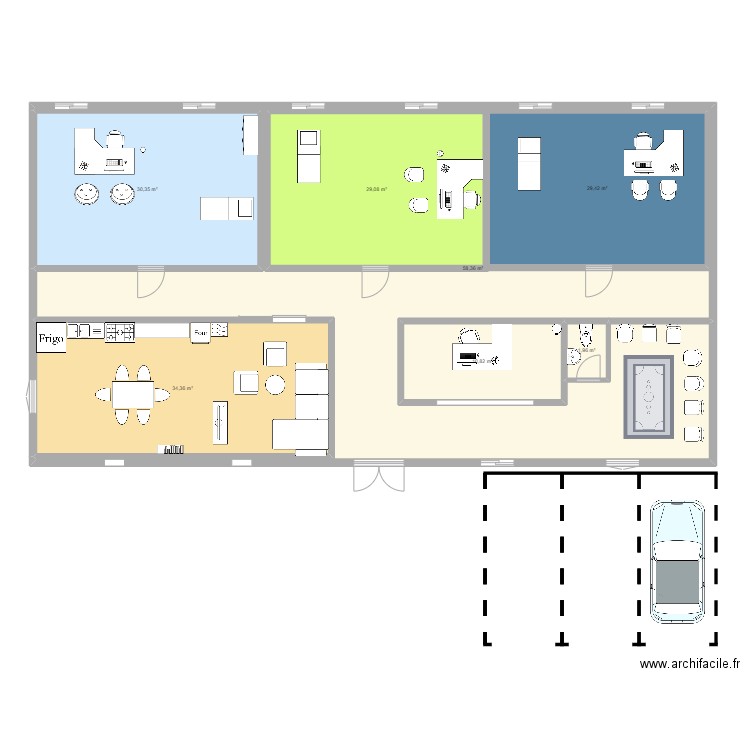 Audit financier. Plan de 7 pièces et 260 m2