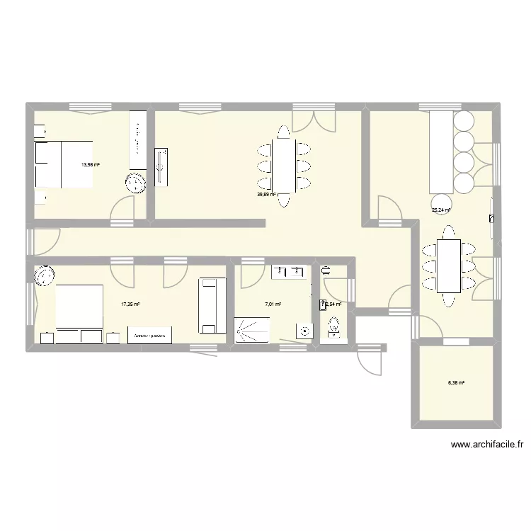appart. Plan de 7  et 112 m²