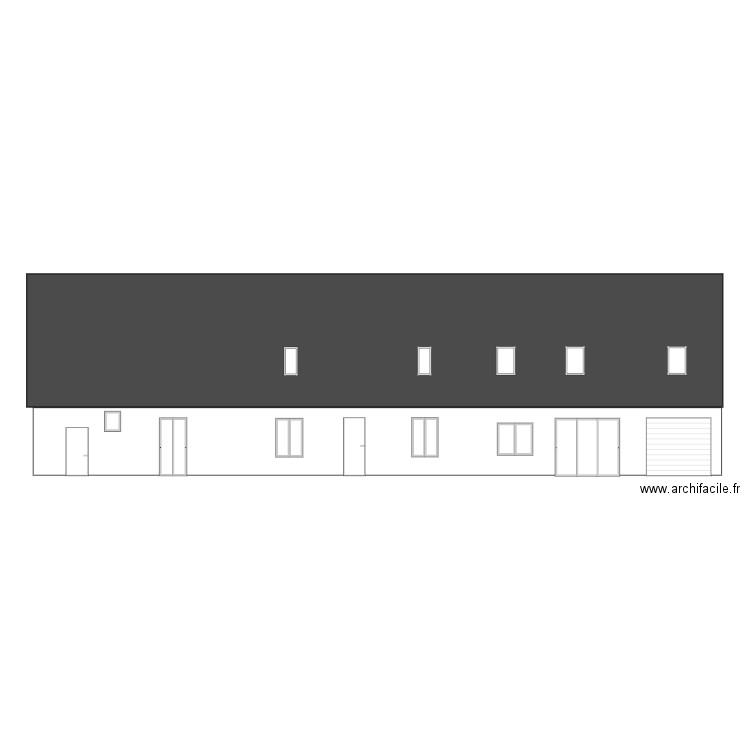facade lassy. Plan de 0 pièce et 0 m2