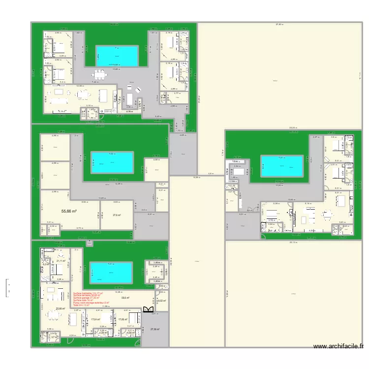 WINDFIELD VILLA 2. Plan de 68  et 3087 m²