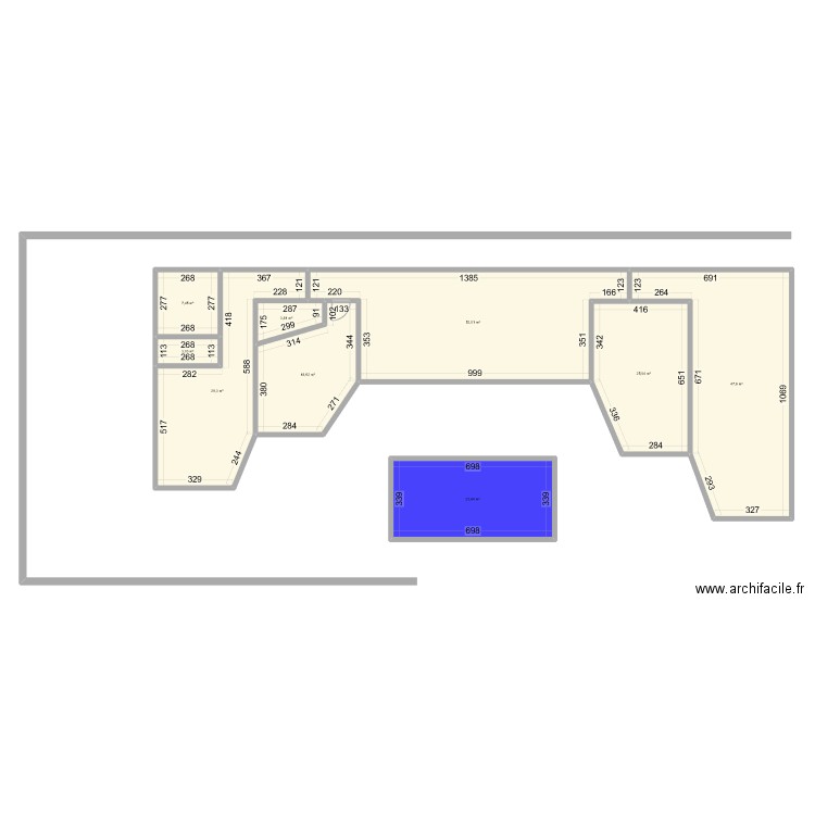 NOUVELLE a. Plan de 9 pièces et 211 m2