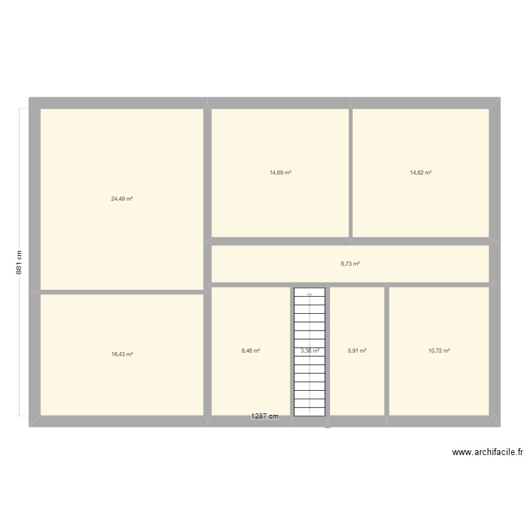 breney. Plan de 9 pièces et 107 m2