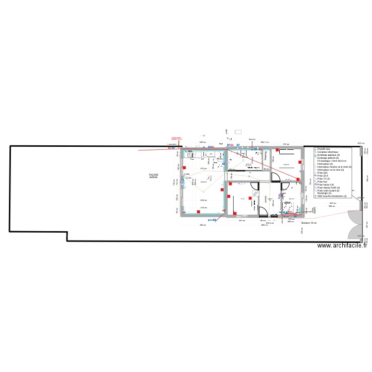 43 bis LC masse projet 13 01 24. Plan de 6 pièces et 81 m2