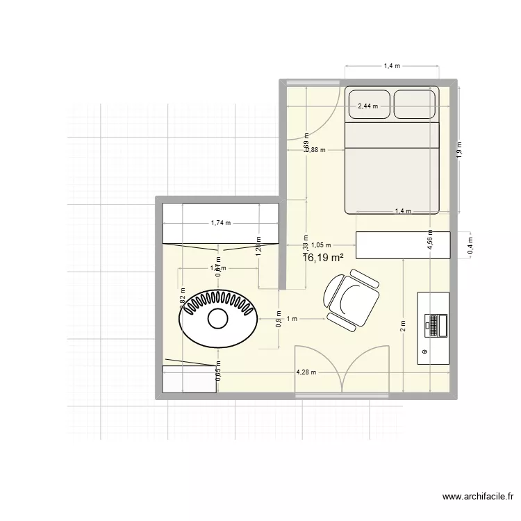 collonge. Plan de 1 Pièce et 16 m² collonge. Plan de 1 Pièce et 16 m²