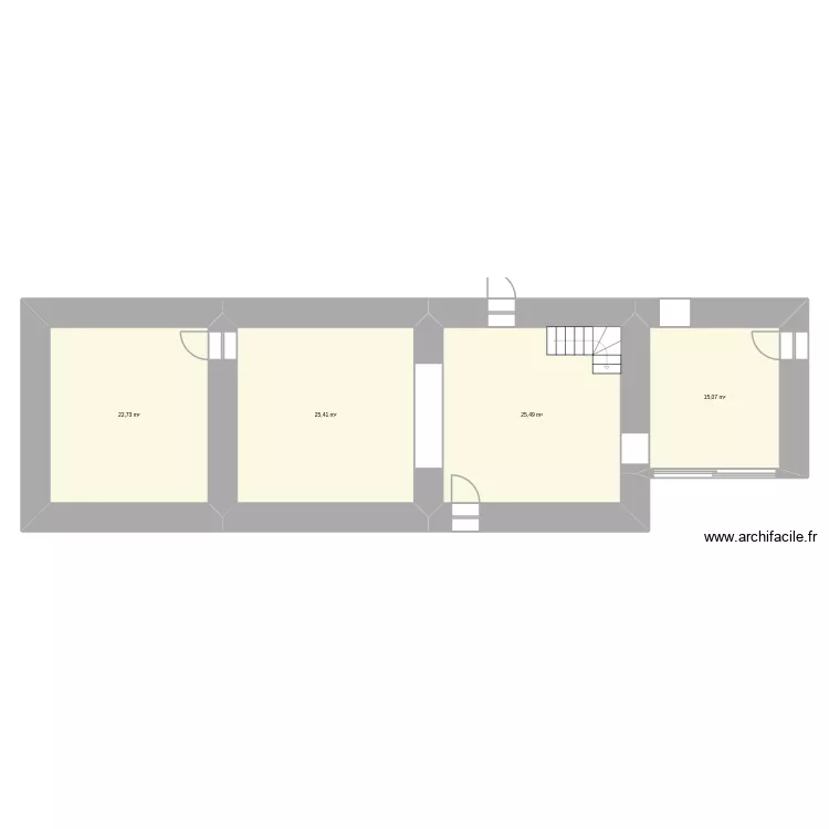 fourlon. Plan de 4  et 89 m²