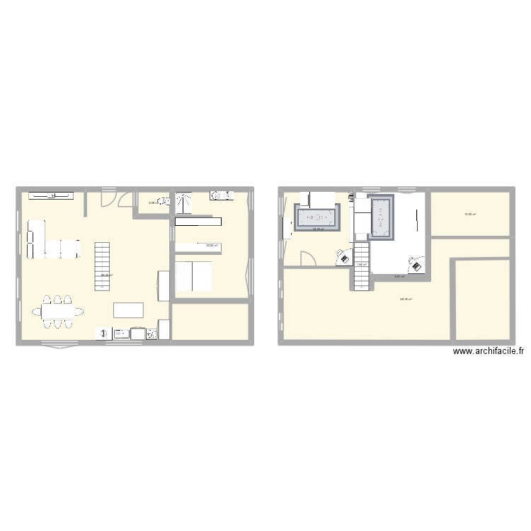 maison. Plan de 8 pièces et 170 m2