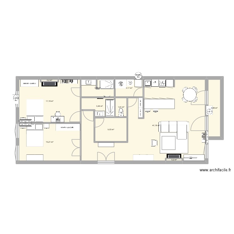 pierre dupré rénové. Plan de 11 pièces et 102 m2