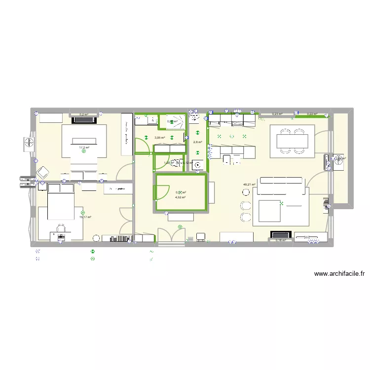 pierre dupré rénové. Plan de 16 pièces et 104 m² pierre dupré rénové. Plan de 16 pièces et 104 m²