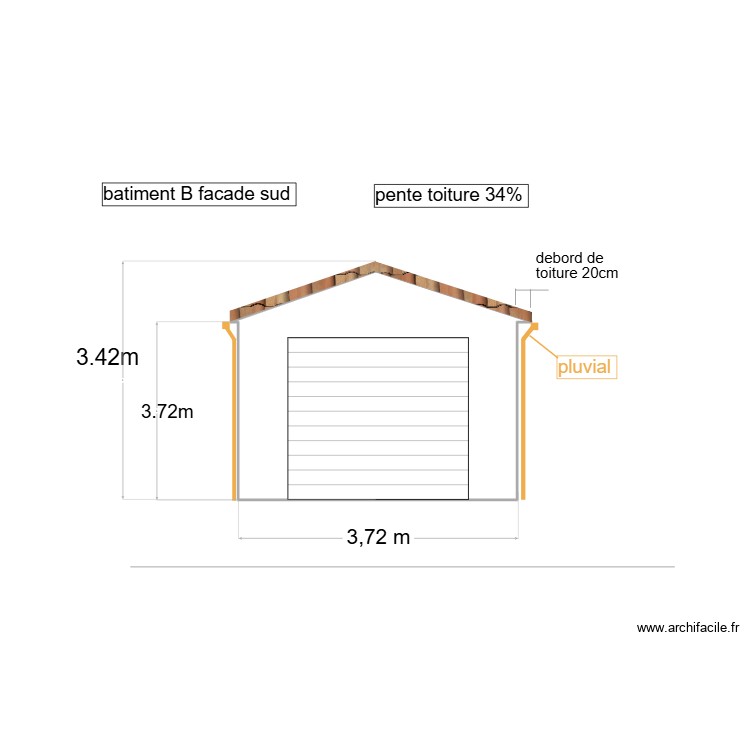 batiment B facade sud 08/02/2026. Plan de 0 pièce et 0 m2