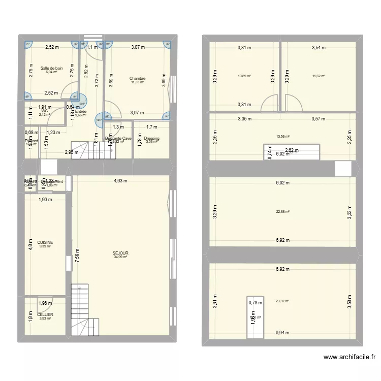Sorbiers RDC. Plan de 