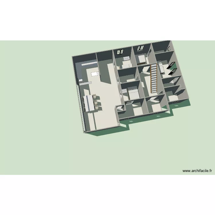 MERLETTE. Plan de 13  et 134 m²