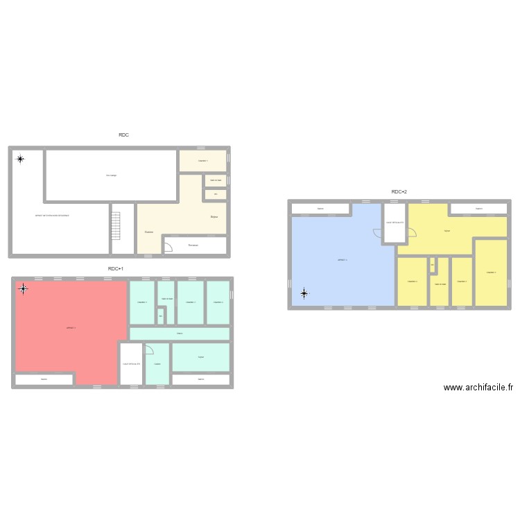 COMBE ALEXANDRE H. Plan de 30 pièces et 578 m2