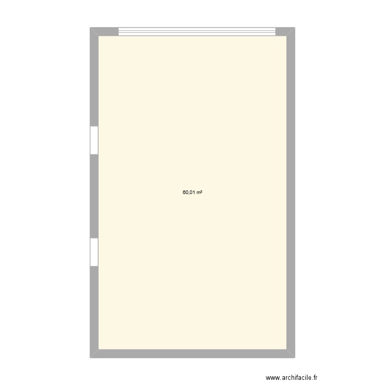 glenmor. Plan de 1 pièce et 60 m2