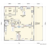 plan maison 9x8_2pentes