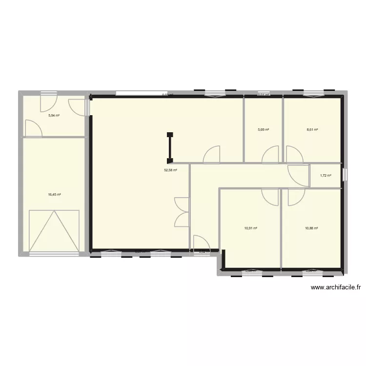blabla. Plan de 14  et 113 m²