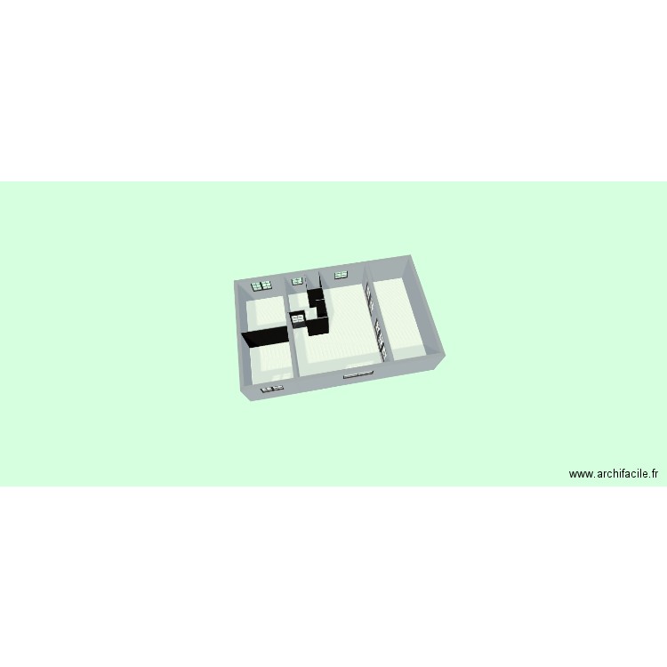 St Laurent 2. Plan de 5 pièces et 88 m2