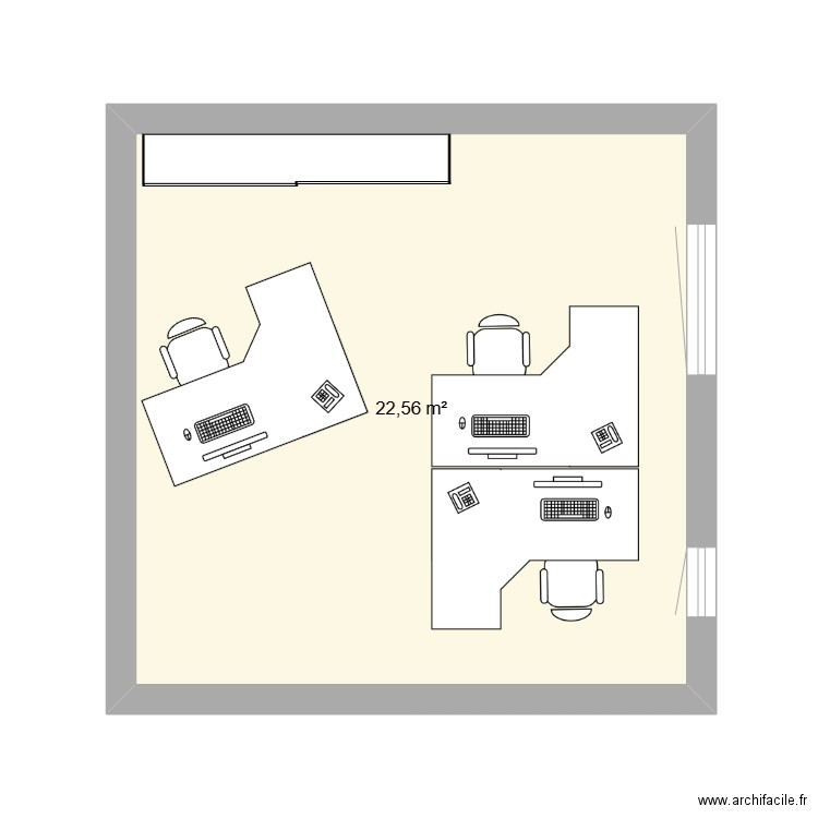 Maryna. Plan de 1 pièce et 23 m2