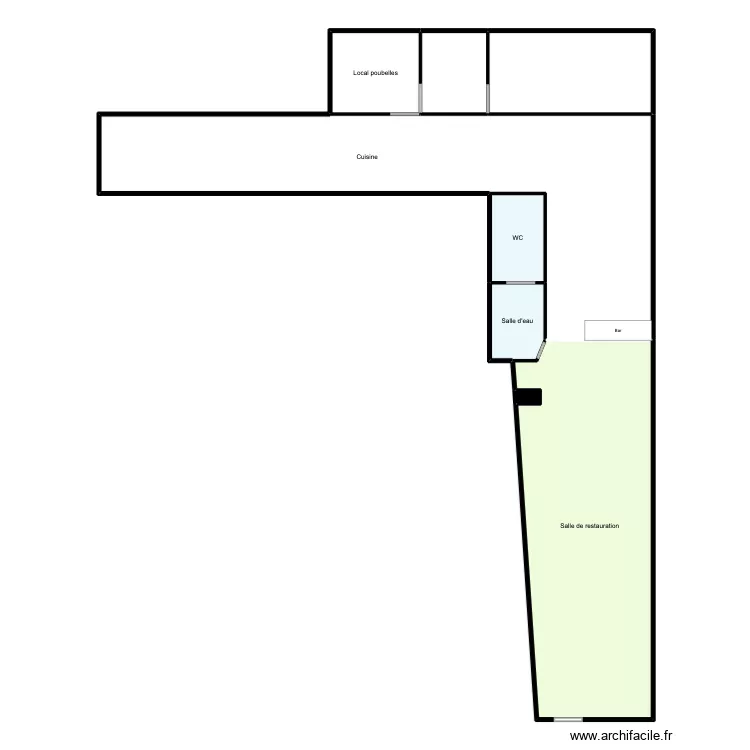Plan d'&eacute;vacuation BESTFOOD 74. Plan de 8  et 149 m²