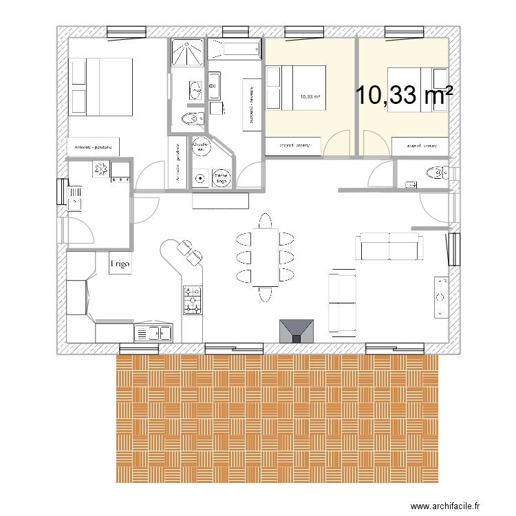 maison beaumerie 4 CONTAINEUR. Plan de 2 pièces et 21 m2
