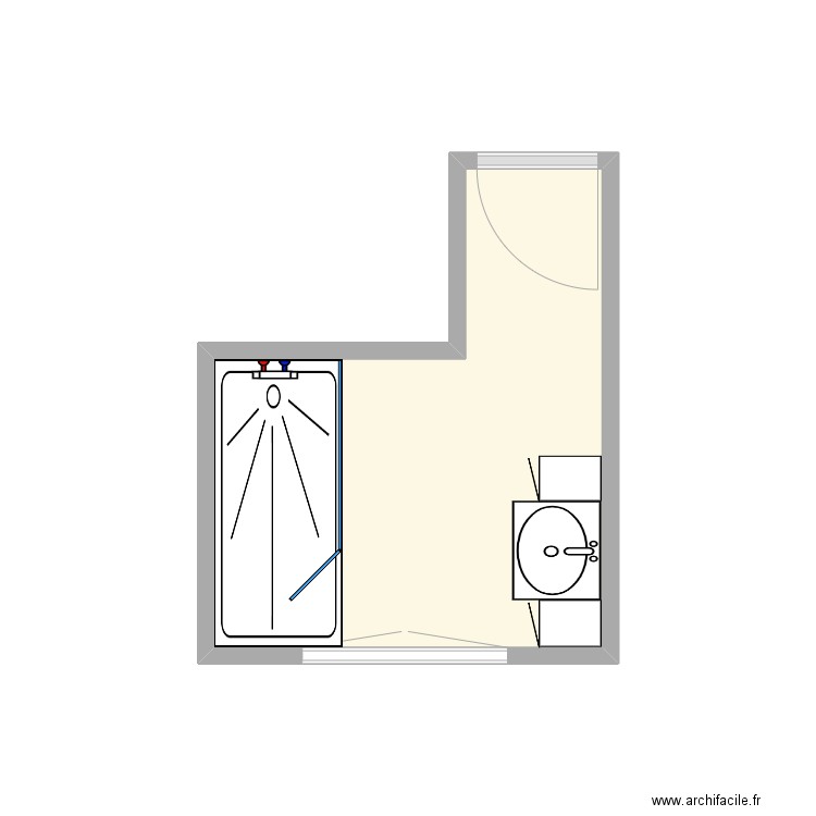 Dieudonné. Plan de 1 pièce et 5 m2